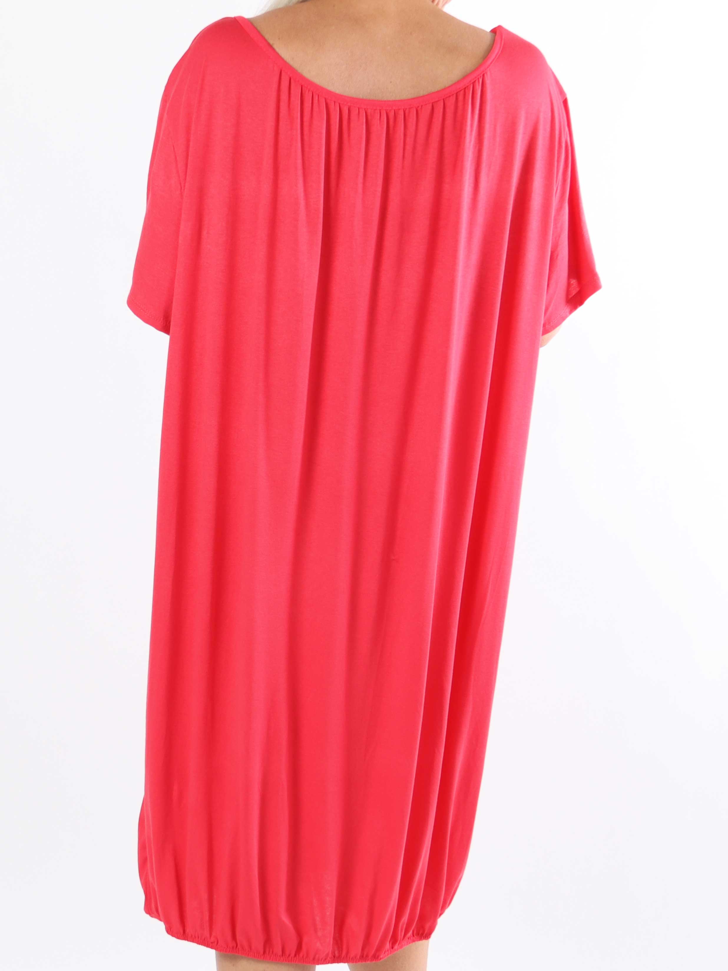 Miracle Dress - Basis plus size kjole i viskose med elastik forneden